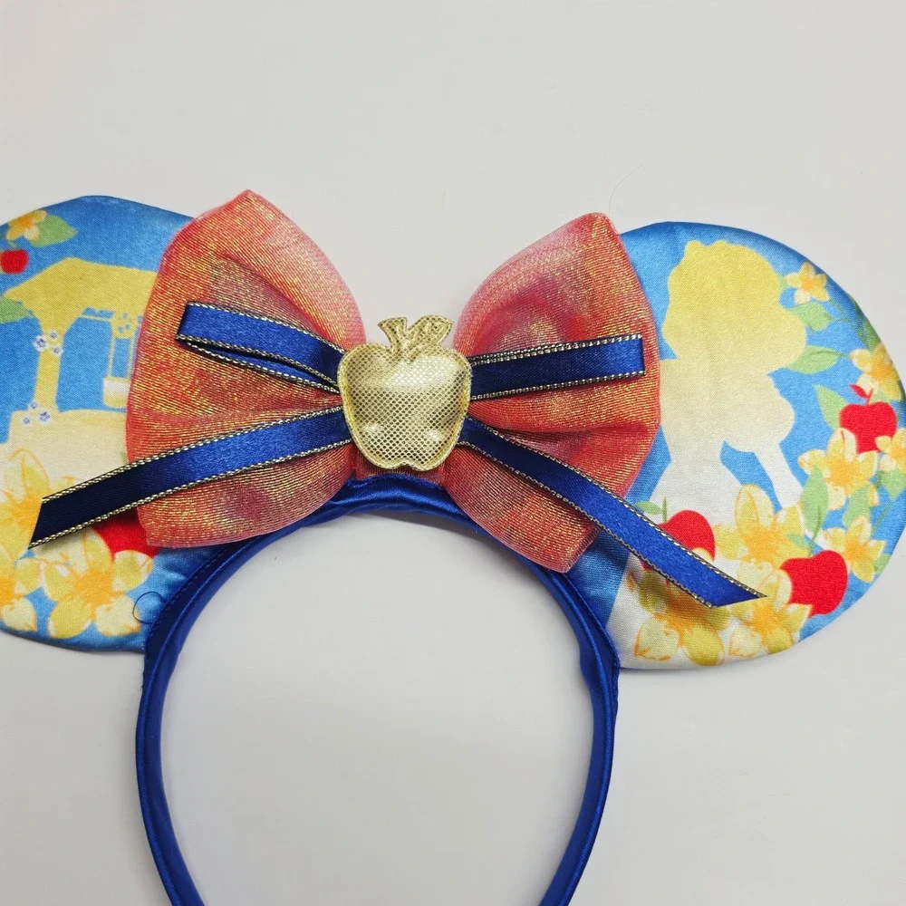 Disney Headband Kids OS Blue Snow White Princess Bow Apple Ears 167709-SAM